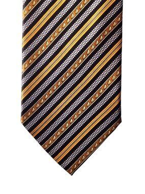 Italo Ferretti Necktie Tie Multicolor Striped Silk Hand Made in Italy Designer
